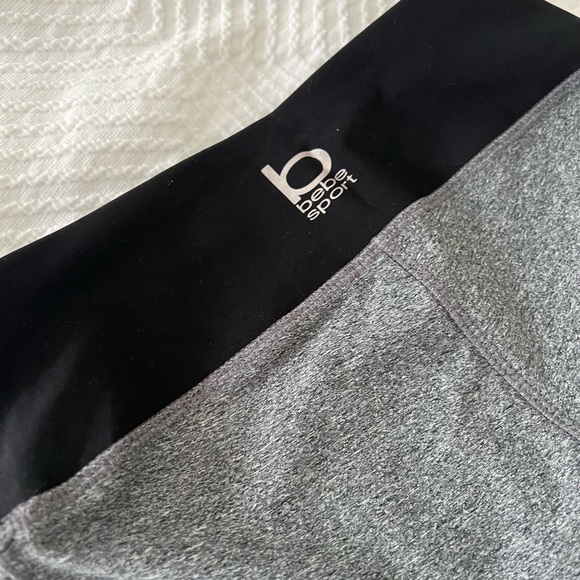 BEBE sport leggings grey and black brand NEW xs extra small women pants - Picture 3 of 7
